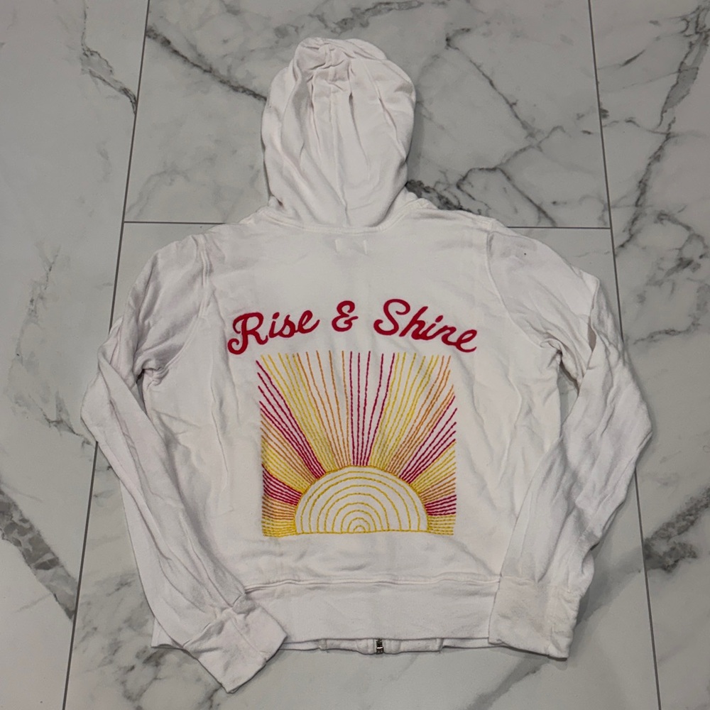 Sundry White 'Rise & Shine' Hoodie
